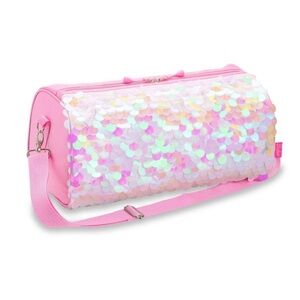 NEW Bixbee Pop Star Pink/Iridescent Sequin Duffle Bag, Large